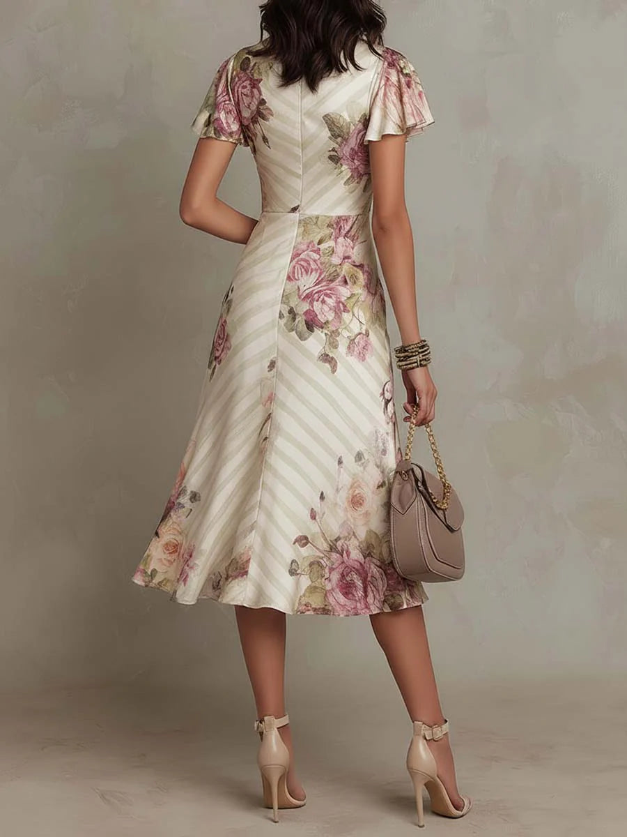 Florence Floral Wrap Midi Dress