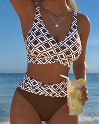 Natalie Geometric Two-Piece Swimsuit