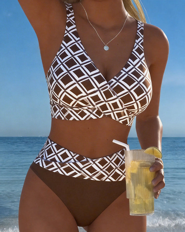 Natalie Geometric Two-Piece Swimsuit