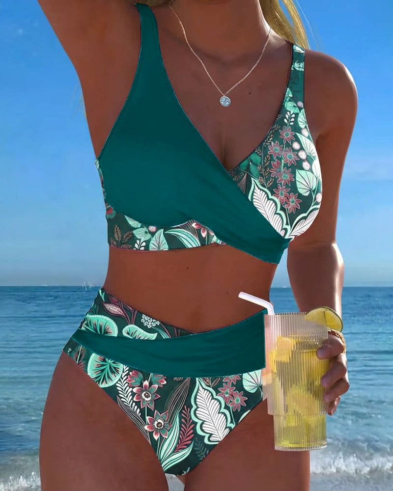 Penelope Floral Wrap Bikini Set
