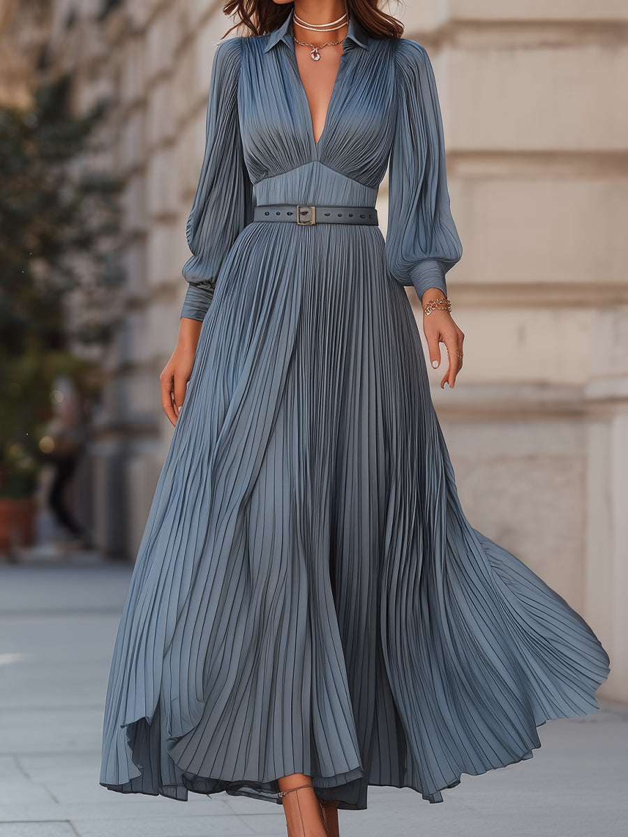 Lorraine Pleated Midi Dress