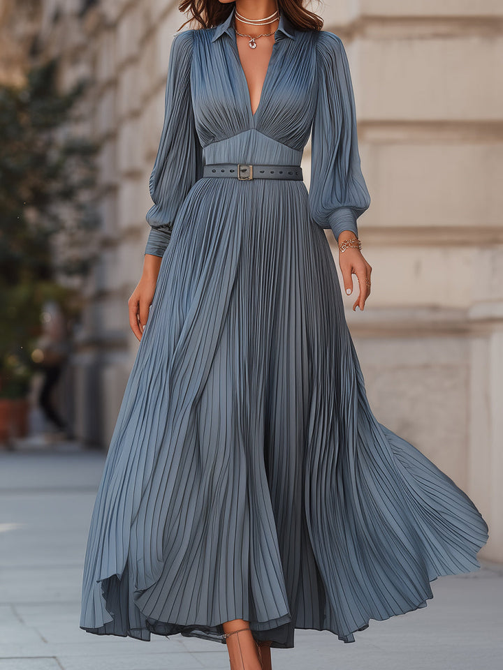 Lorraine Pleated Midi Dress