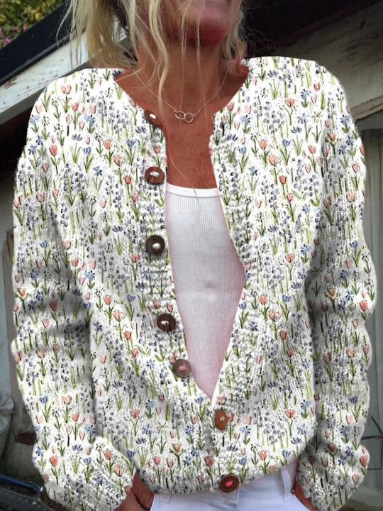 Amelia Fish Pattern Cardigan