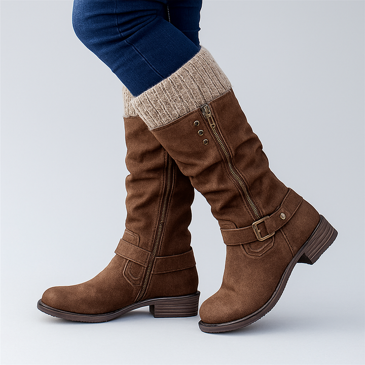Ariana Mid-Calf Buckle Boots