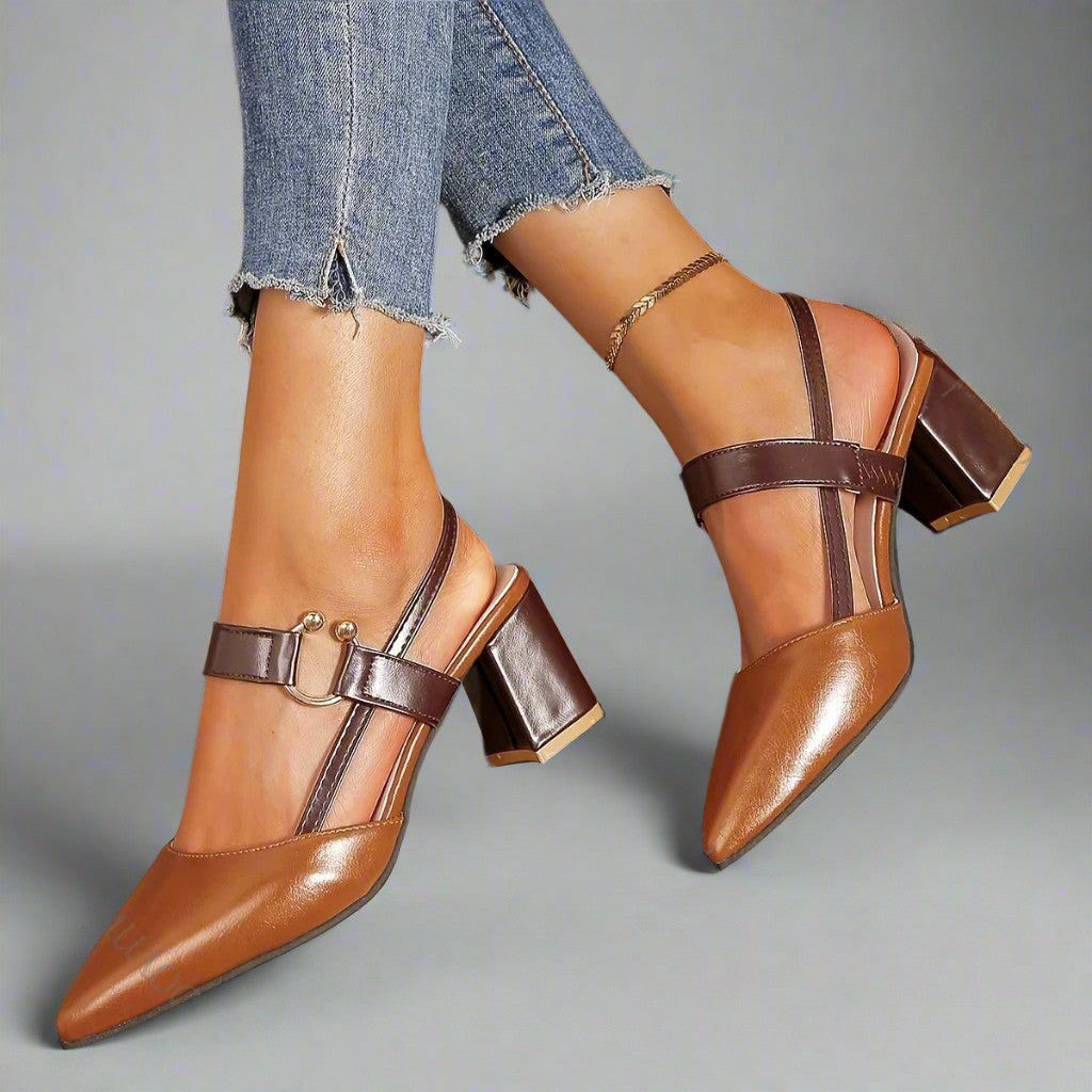Claudia Block Heel Pumps
