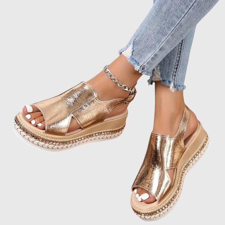 Evangeline Espadrille Wedge Sandals