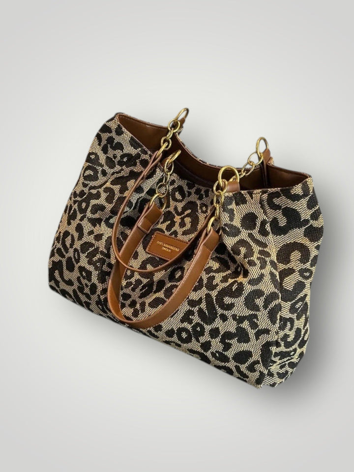 Elara Leopard Tote Bag