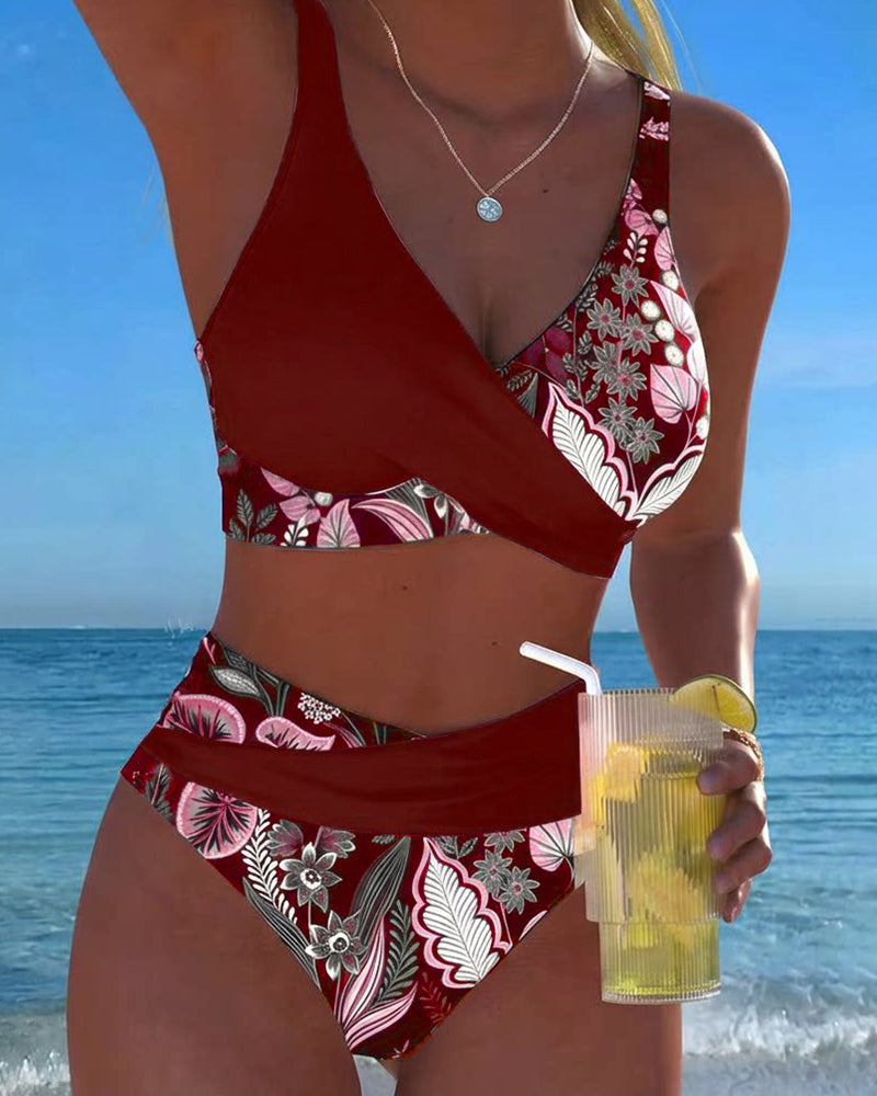 Penelope Floral Wrap Bikini Set