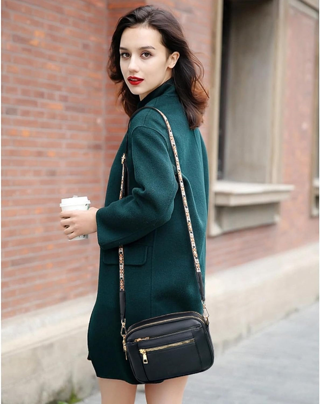 Emmie – Refined Leather Shoulder Bag with Compartments
