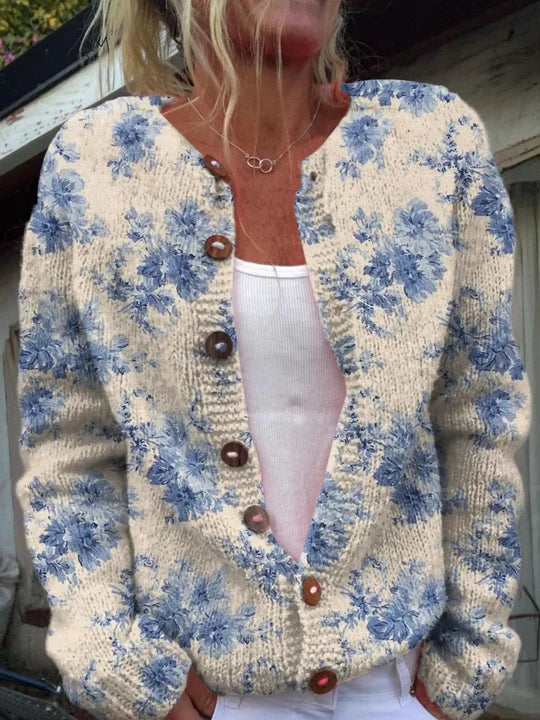 Amelia Fish Pattern Cardigan
