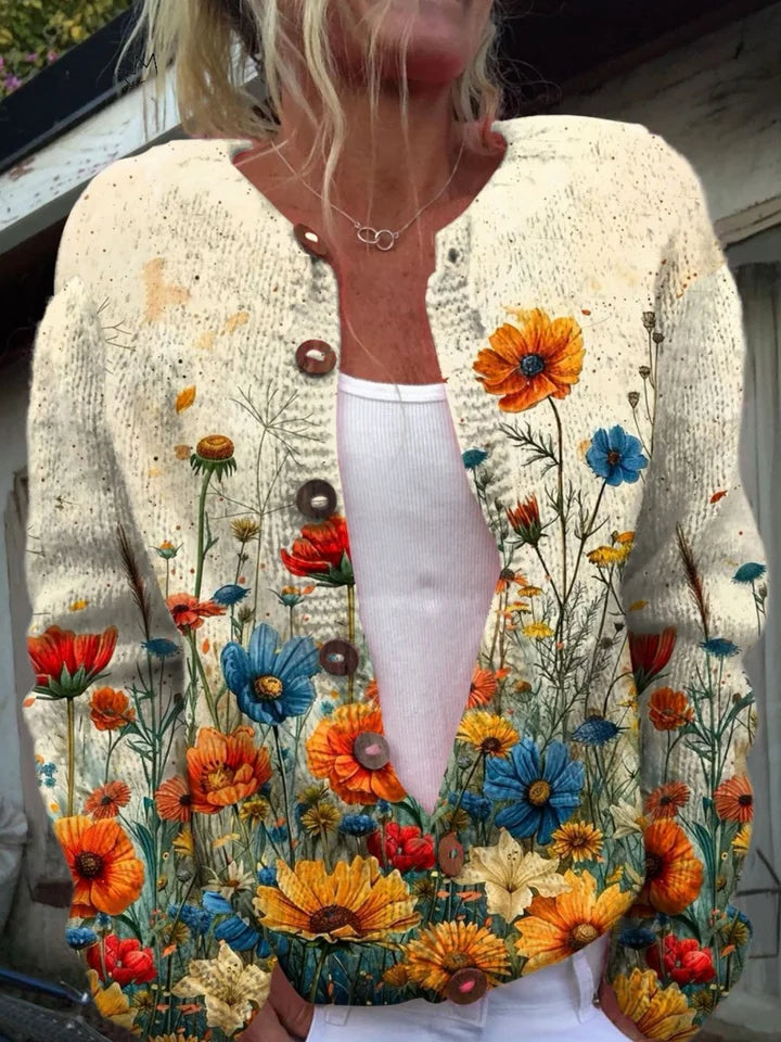 Amelia Fish Pattern Cardigan