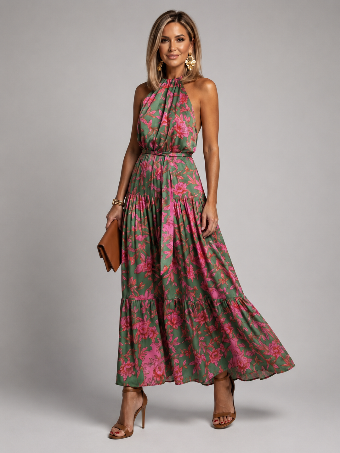 Isabella Printed Maxi Dress
