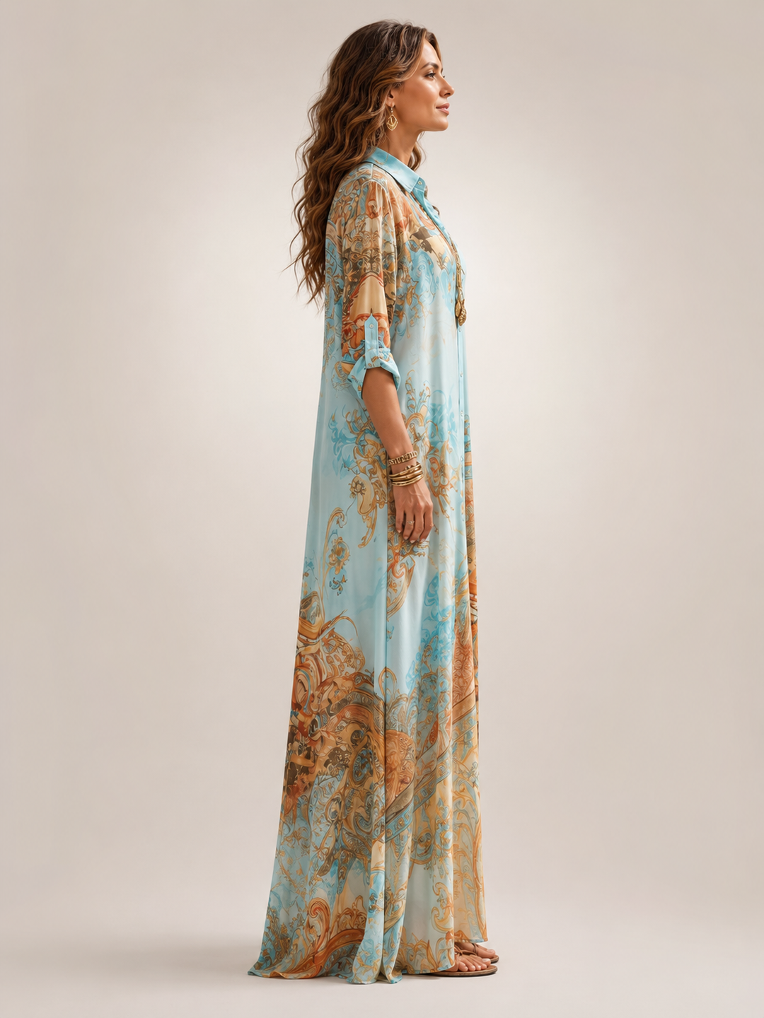 Elena Printed Maxi Dress