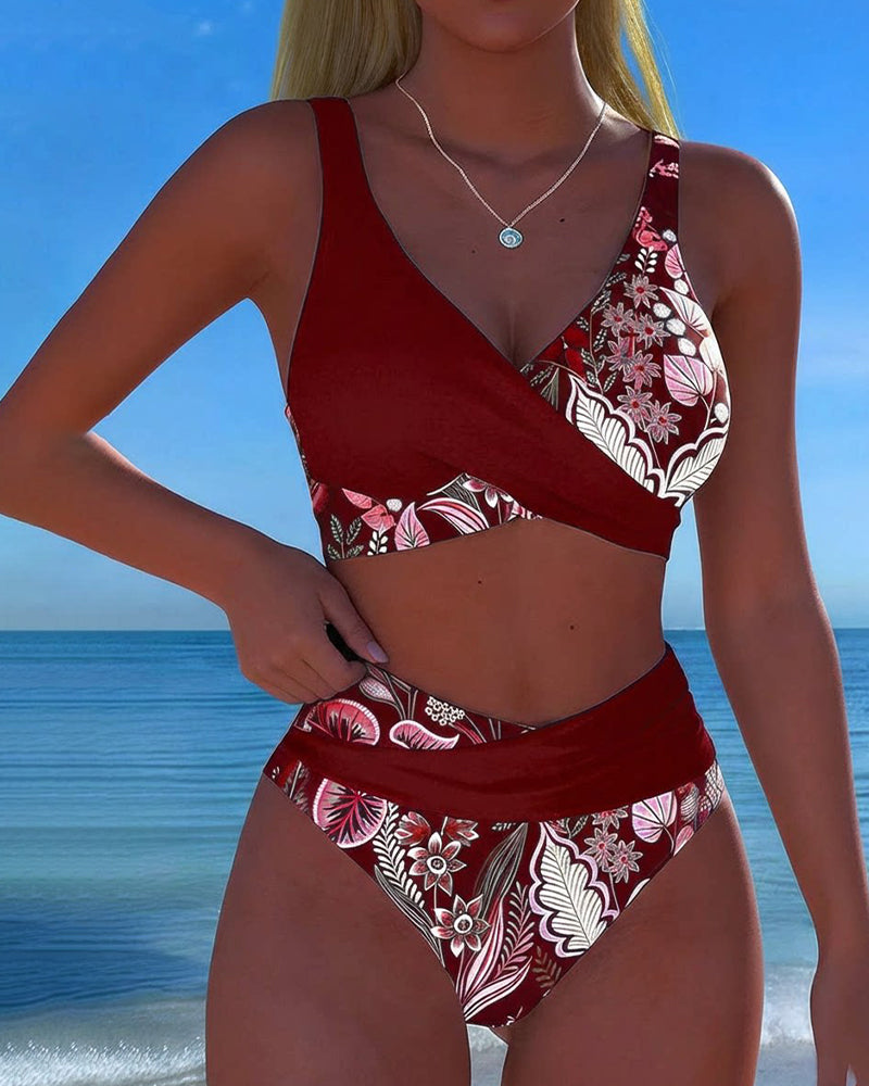 Penelope Floral Wrap Bikini Set