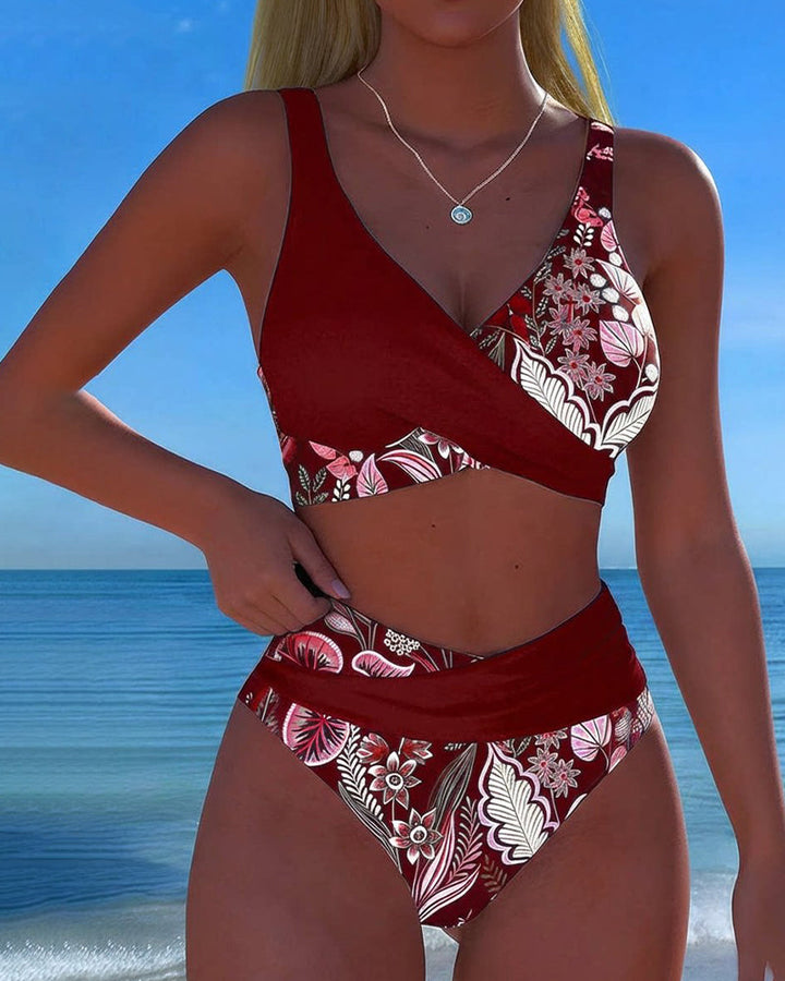 Penelope Floral Wrap Bikini Set