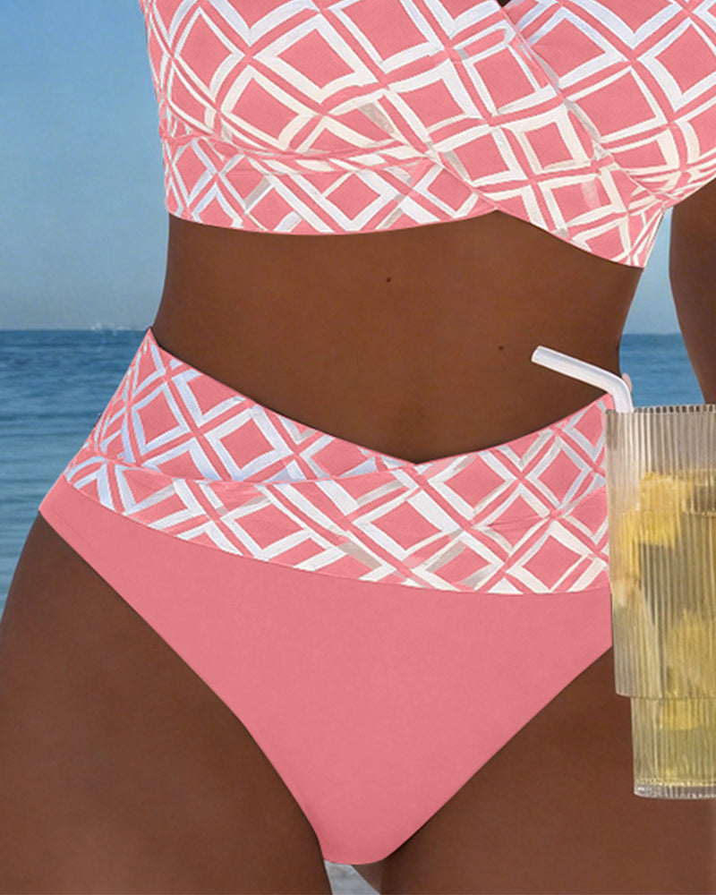 Natalie Geometric Two-Piece Swimsuit