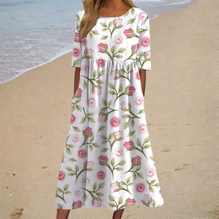 Vivienne Relaxed Printed Midi Dress