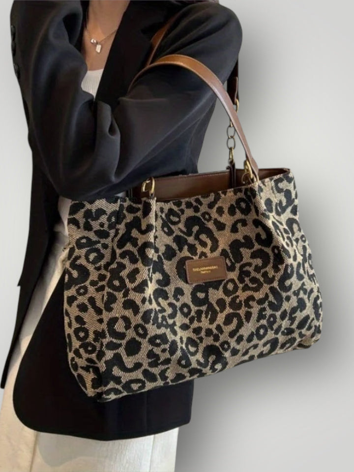 Elara Leopard Tote Bag