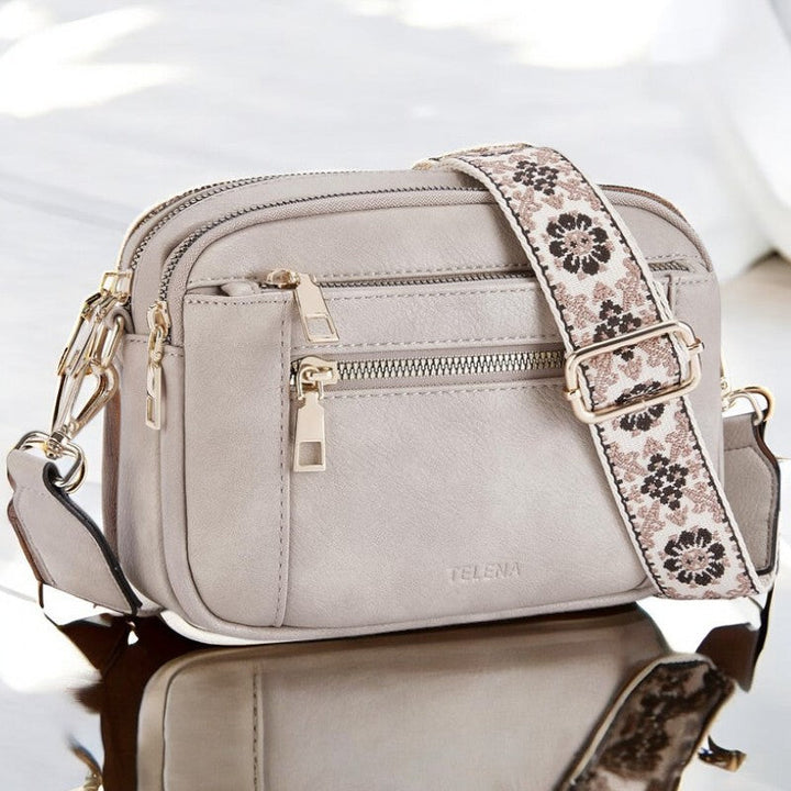Emmie – Refined Leather Shoulder Bag with Compartments