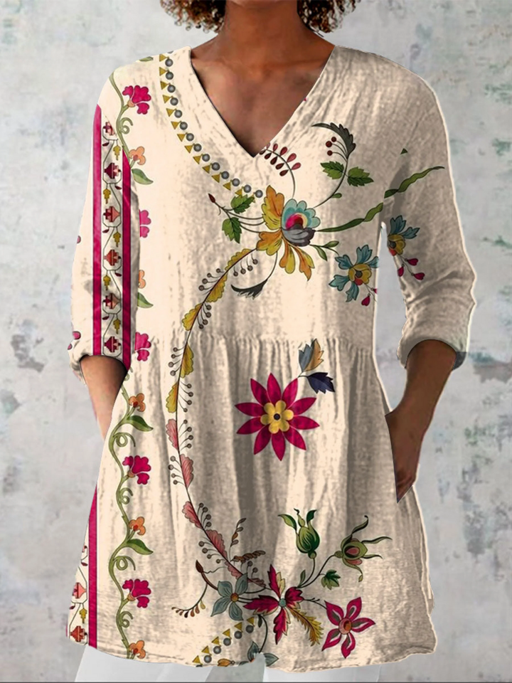 Aria Floral Long Blouse