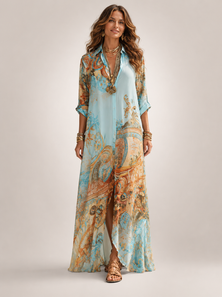 Elena Printed Maxi Dress