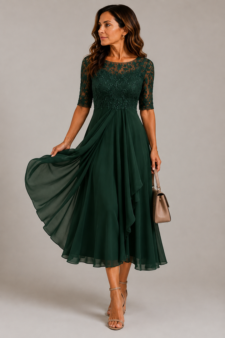 Eleanor Pleated Midi Dress