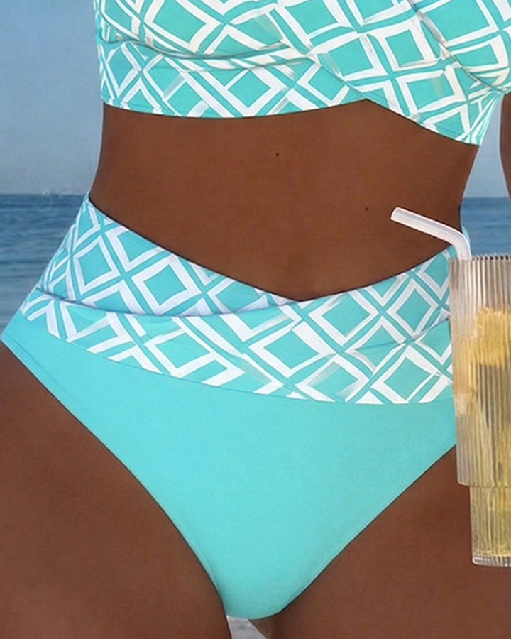 Natalie Geometric Two-Piece Swimsuit