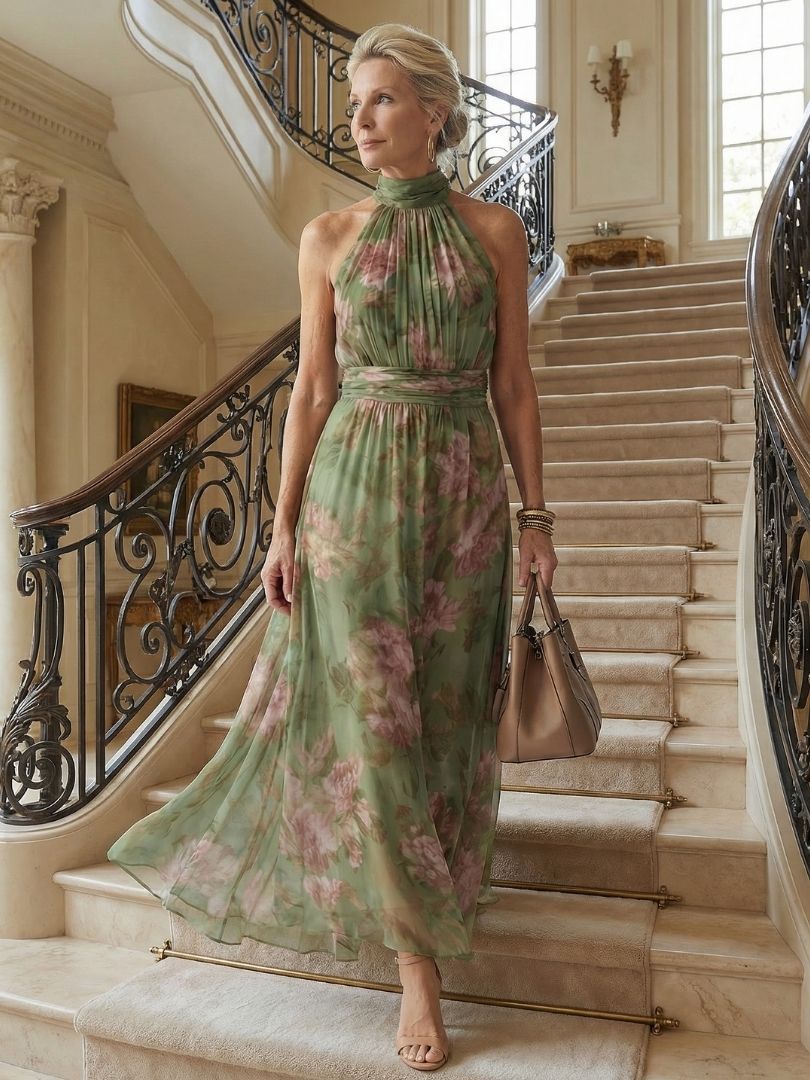 Rachel Printed Midi Dress