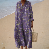 Sylvia Meadow Print Midi Dress