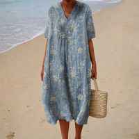 Florence Floral Gathered Midi Dress