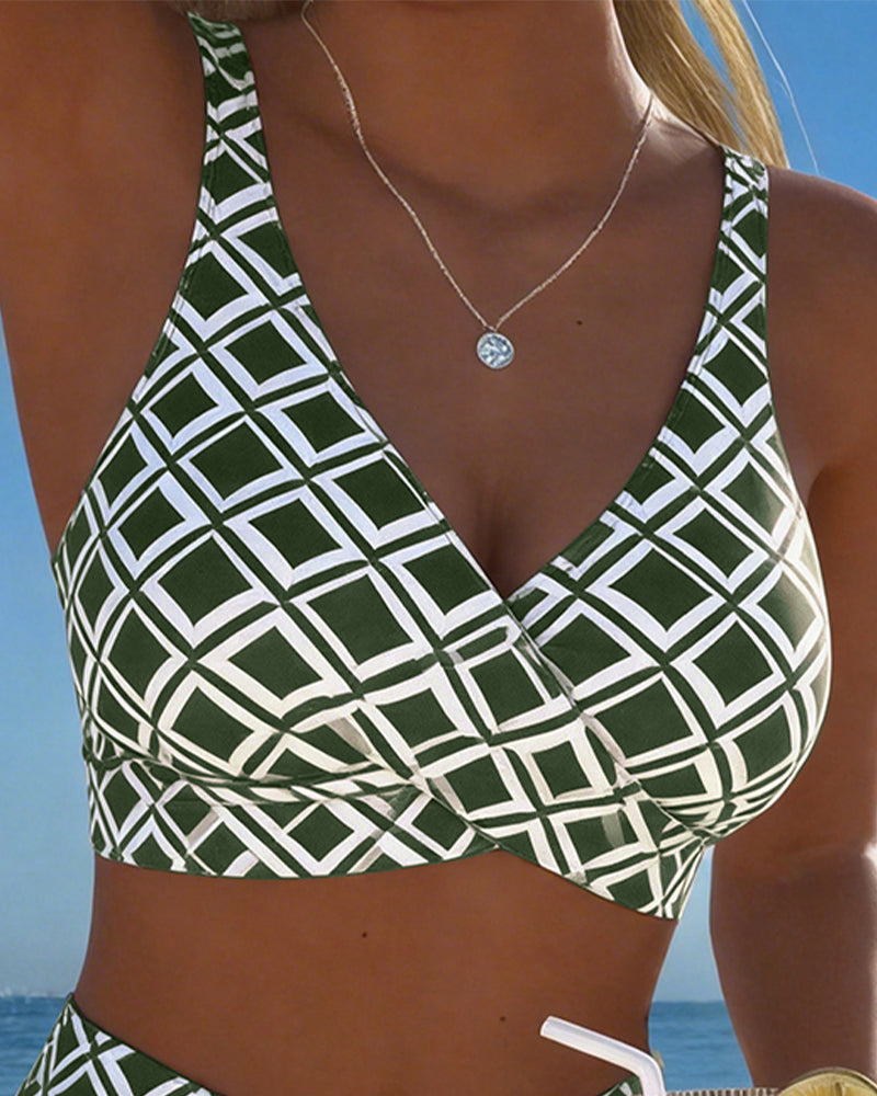 Natalie Geometric Two-Piece Swimsuit
