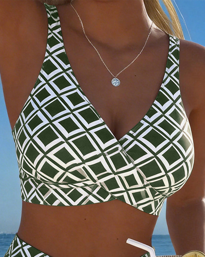 Natalie Geometric Two-Piece Swimsuit