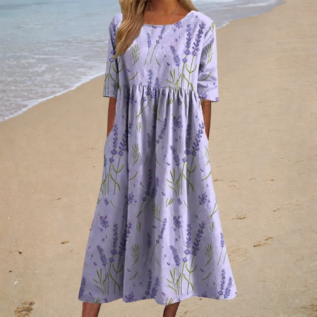 Vivienne Relaxed Printed Midi Dress