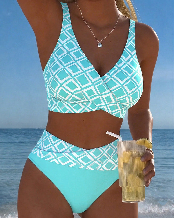 Natalie Geometric Two-Piece Swimsuit