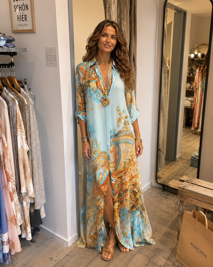 Elena Printed Maxi Dress