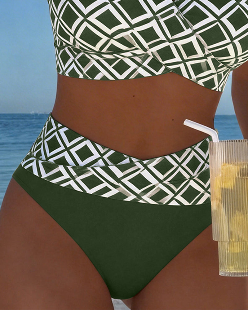 Natalie Geometric Two-Piece Swimsuit