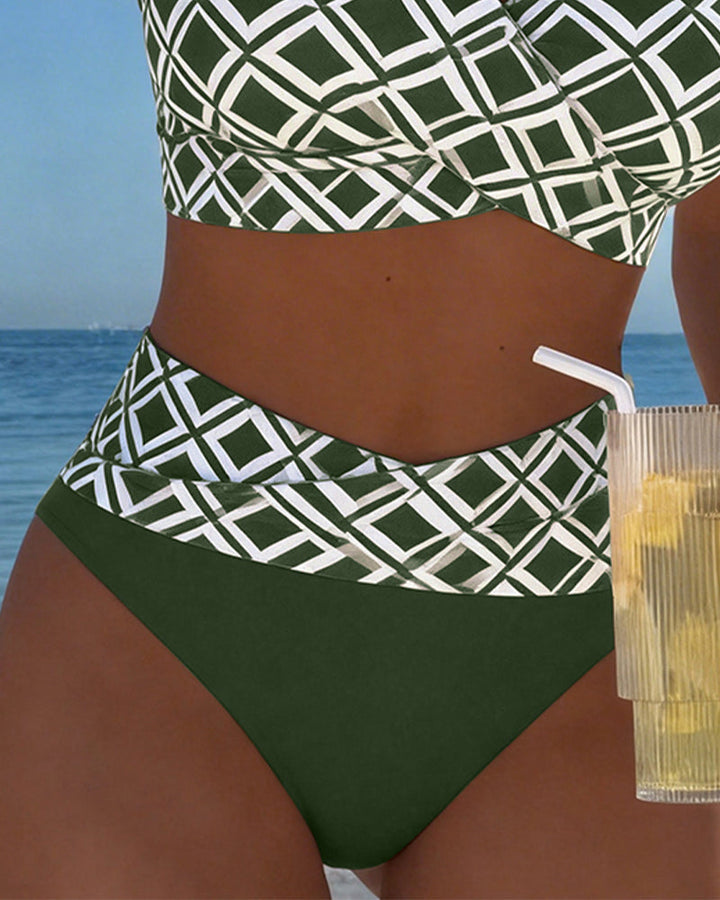 Natalie Geometric Two-Piece Swimsuit