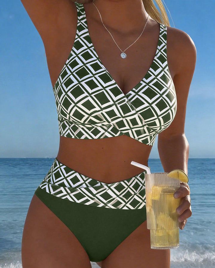 Natalie Geometric Two-Piece Swimsuit