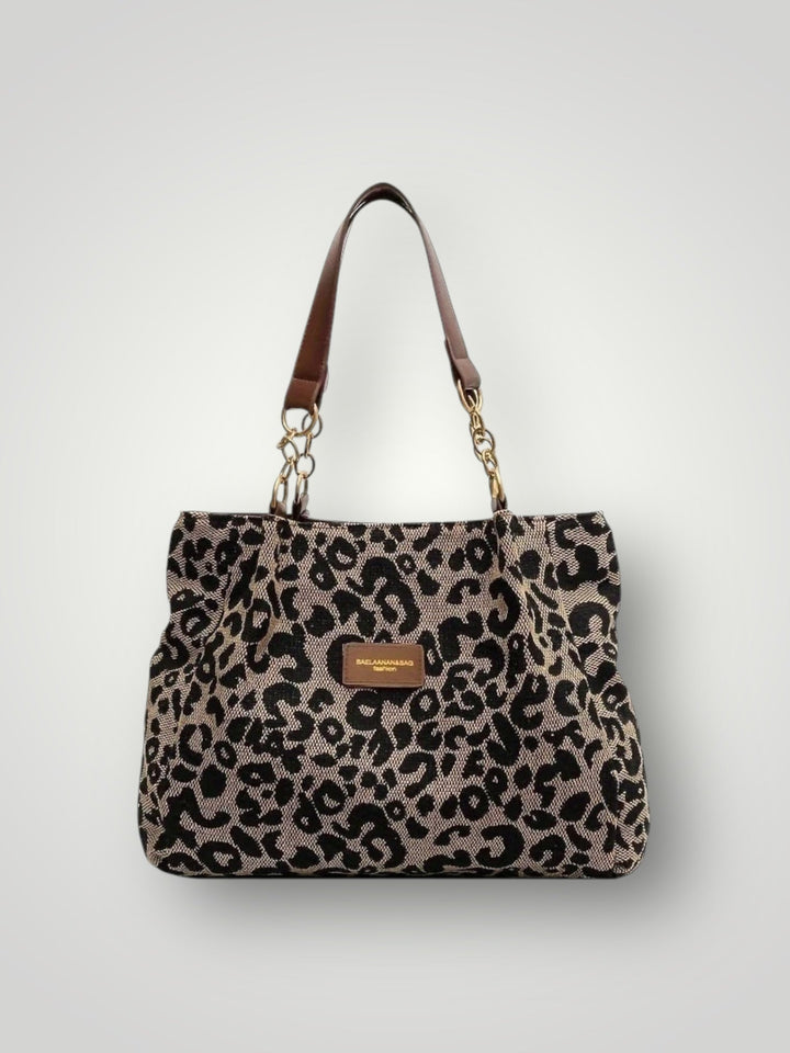 Elara Leopard Tote Bag