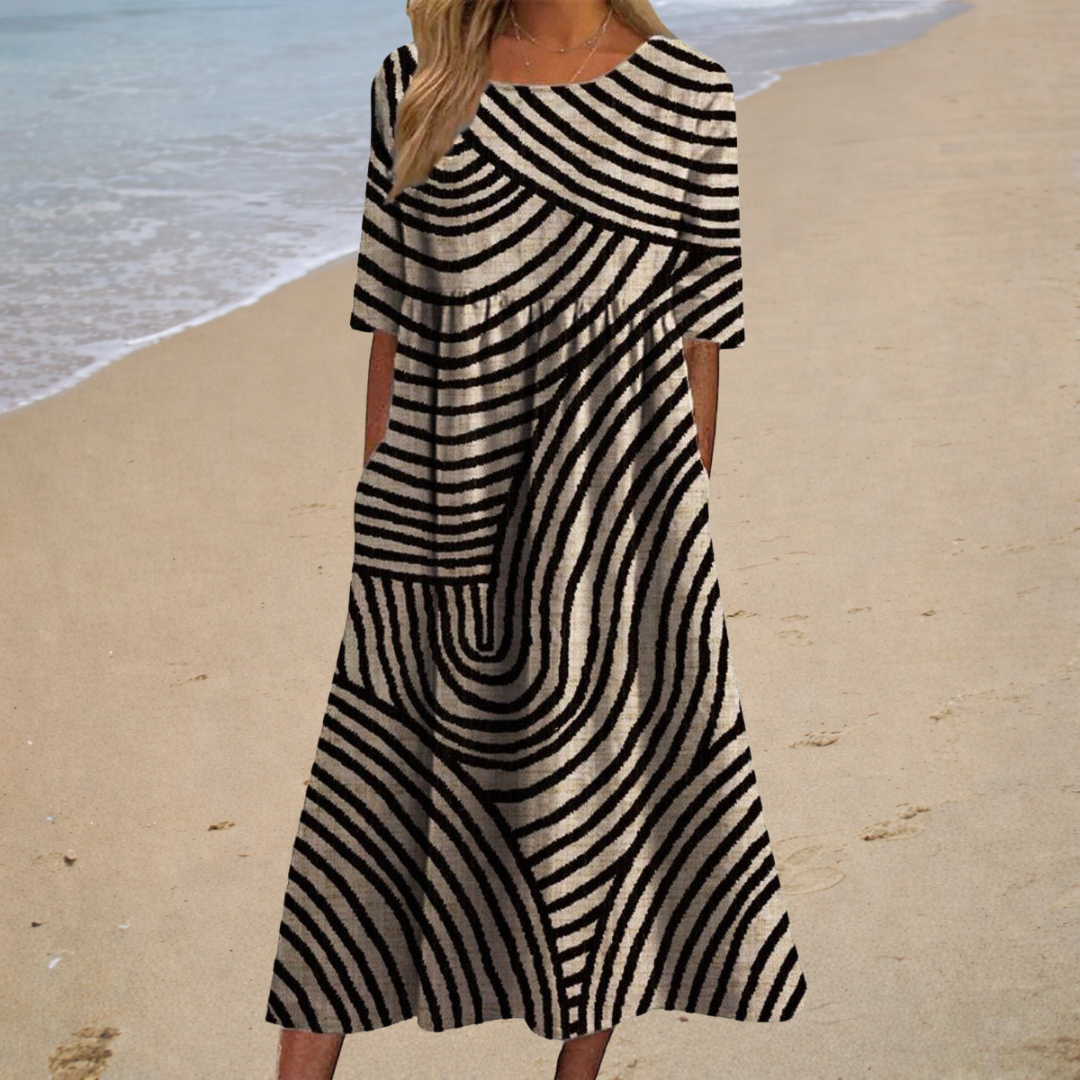Vivienne Relaxed Printed Midi Dress