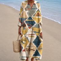 Amelia Geometric Midi Dress