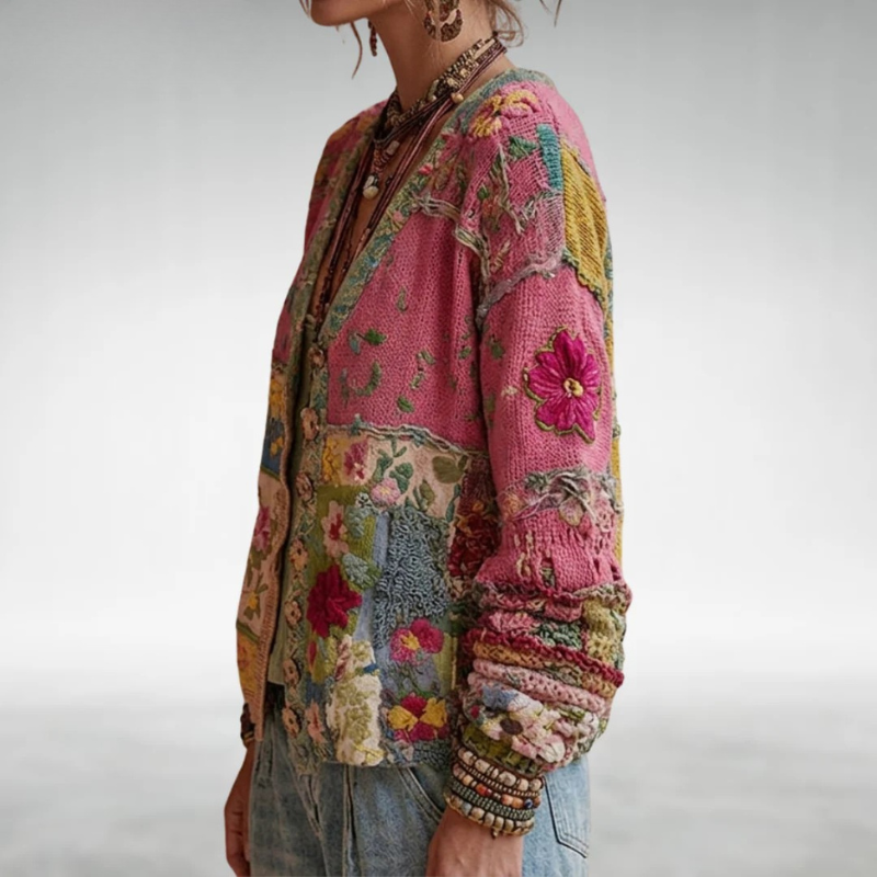 Amelia Patchwork Floral Cardigan