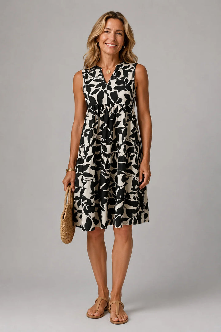 Audrey Printed Midi Dress