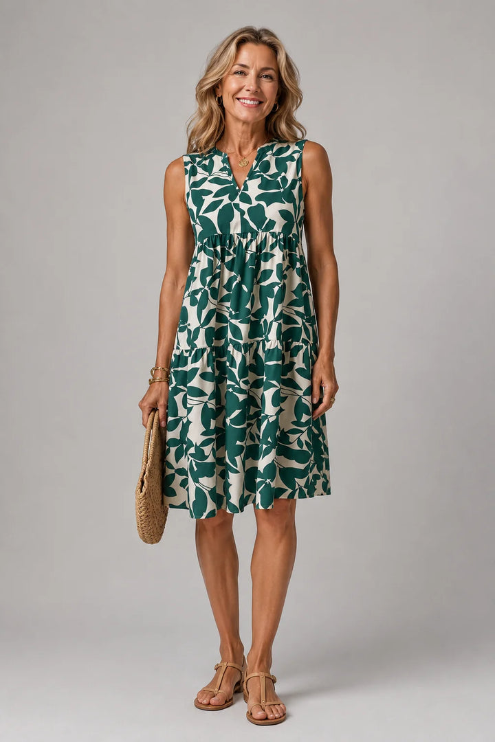 Audrey Printed Midi Dress