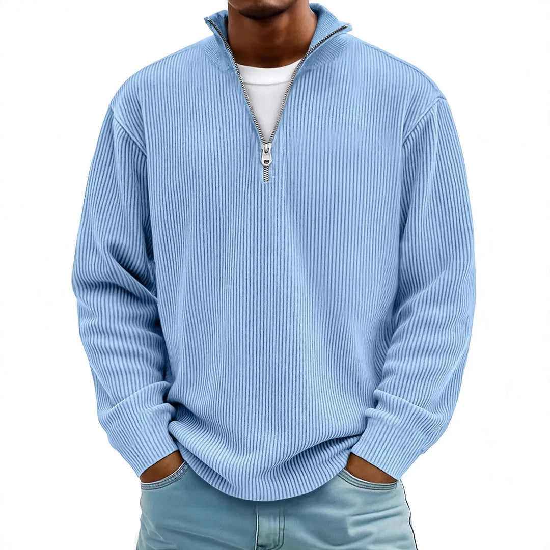 Bennett Ribbed Quarter-Zip Pullover