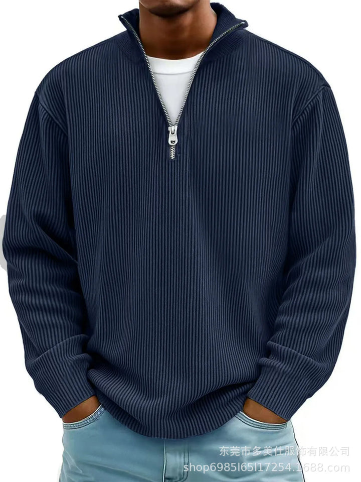 Bennett Ribbed Quarter-Zip Pullover