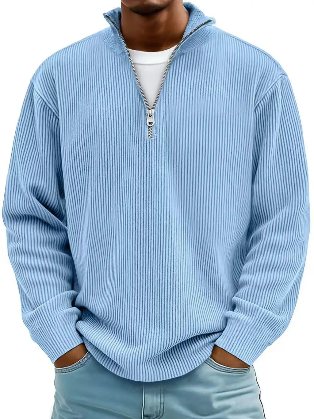 Bennett Ribbed Quarter-Zip Pullover