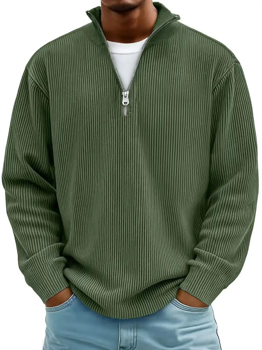 Bennett Ribbed Quarter-Zip Pullover