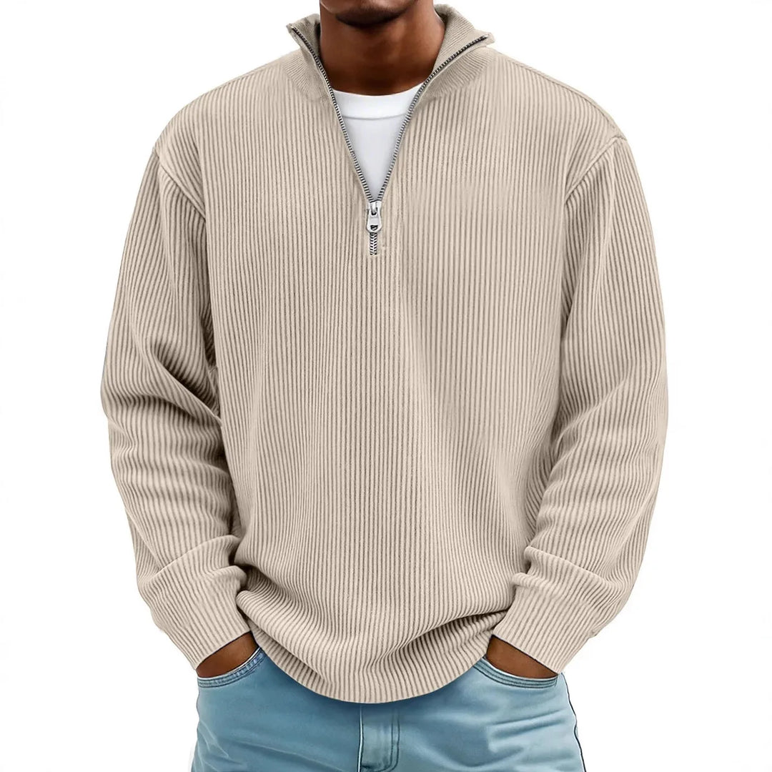 Bennett Ribbed Quarter-Zip Pullover