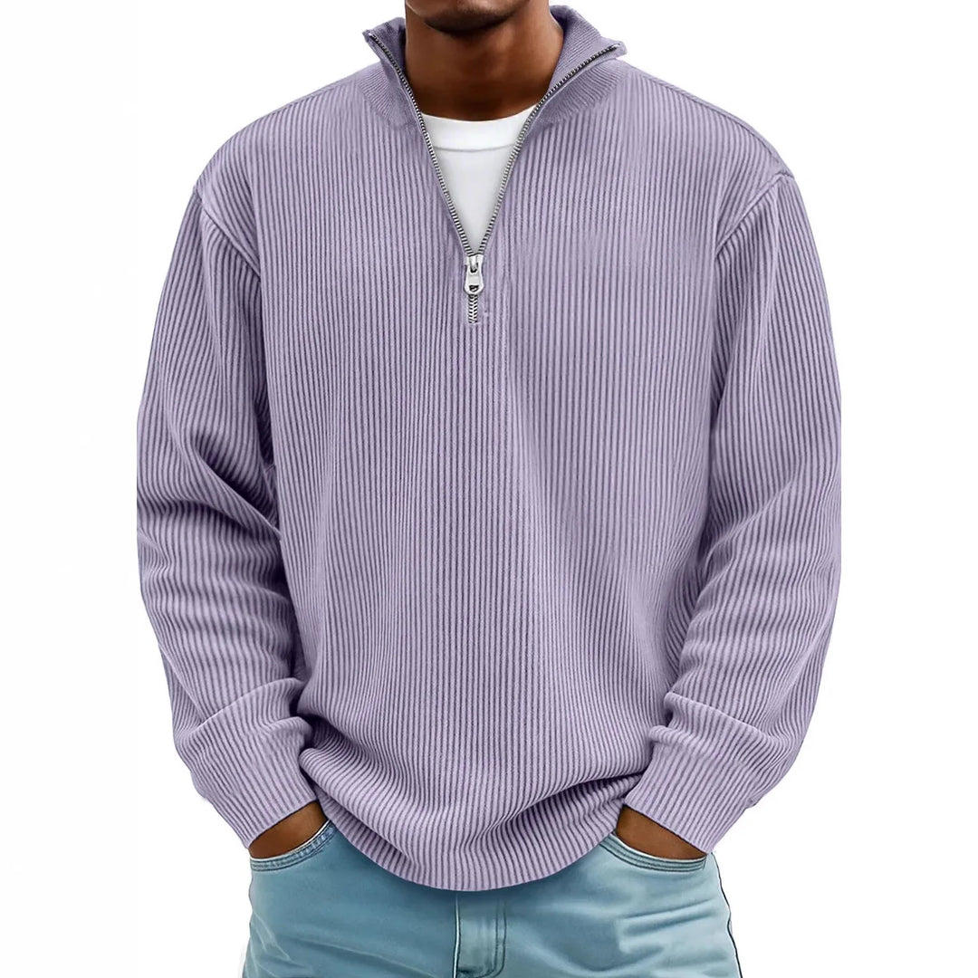 Bennett Ribbed Quarter-Zip Pullover